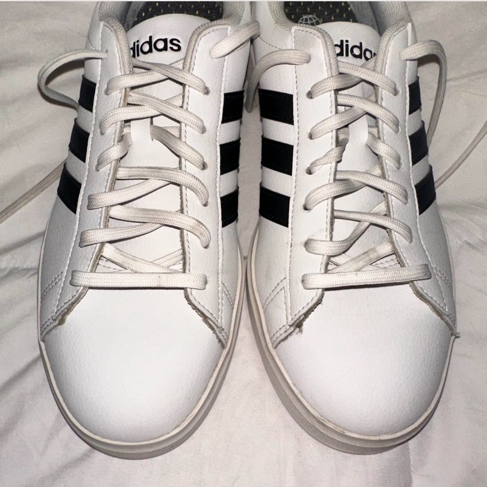 Adidas Cloudfoam White and Black Comfort Shoes